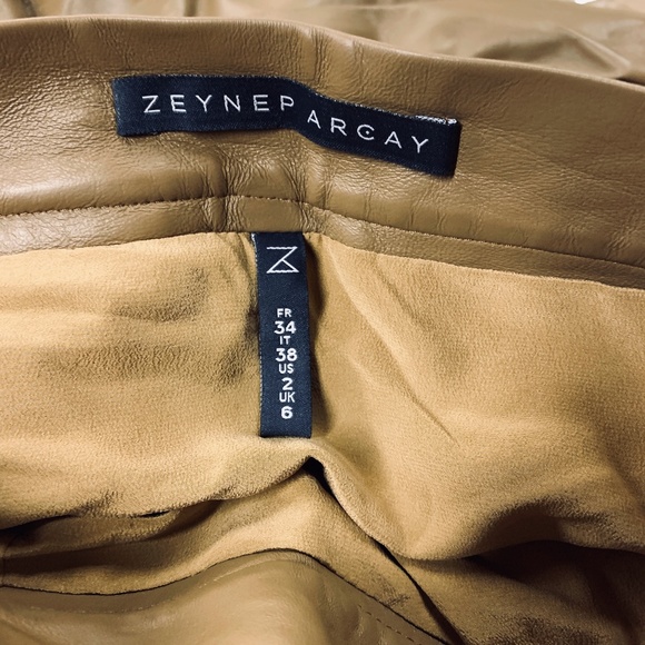 - NEW Zeynep Arcay Mini Draped Leather Skirt BX6 - Picture 8 of 9
